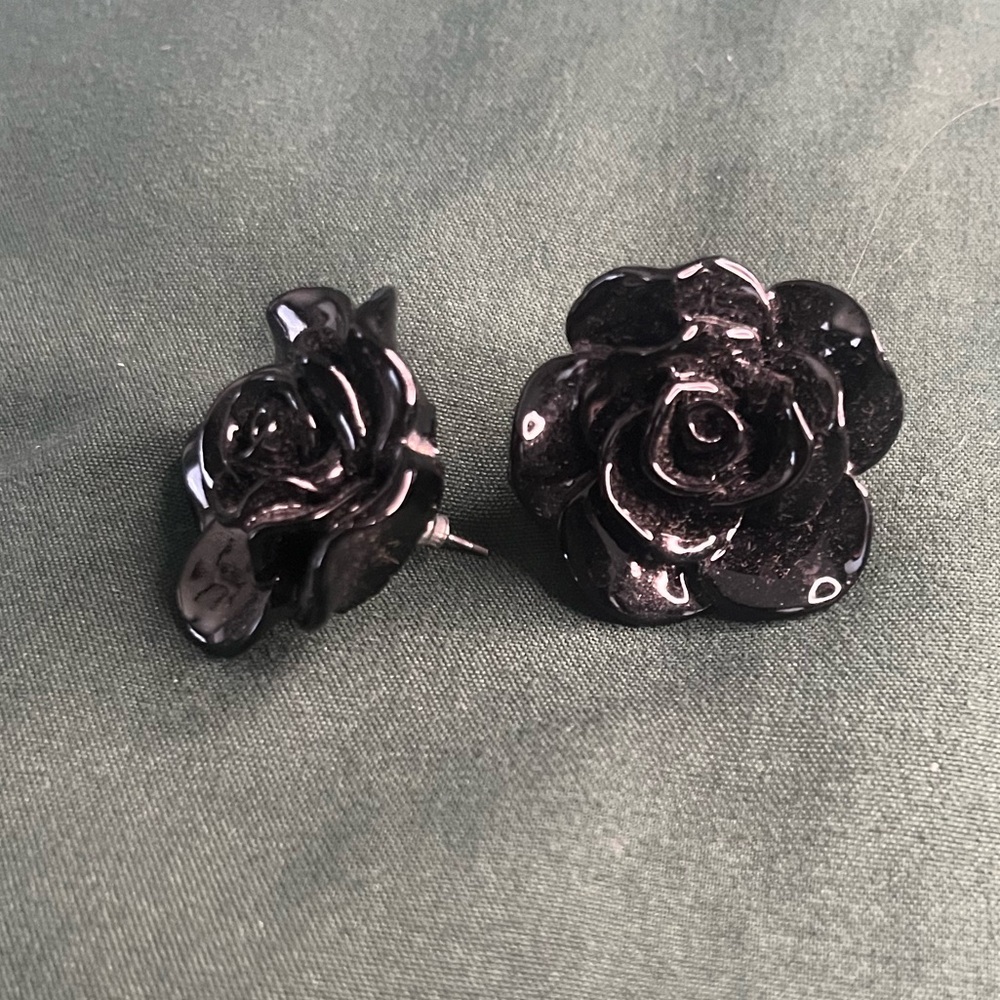 Back Rose Earrings